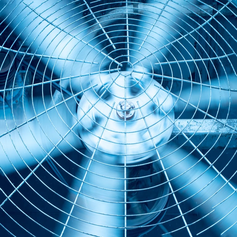 white hvac fan